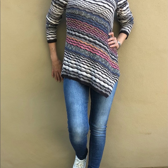 Nick+Zoe Linen blend Missoni style sweater size S - Picture 2 of 6